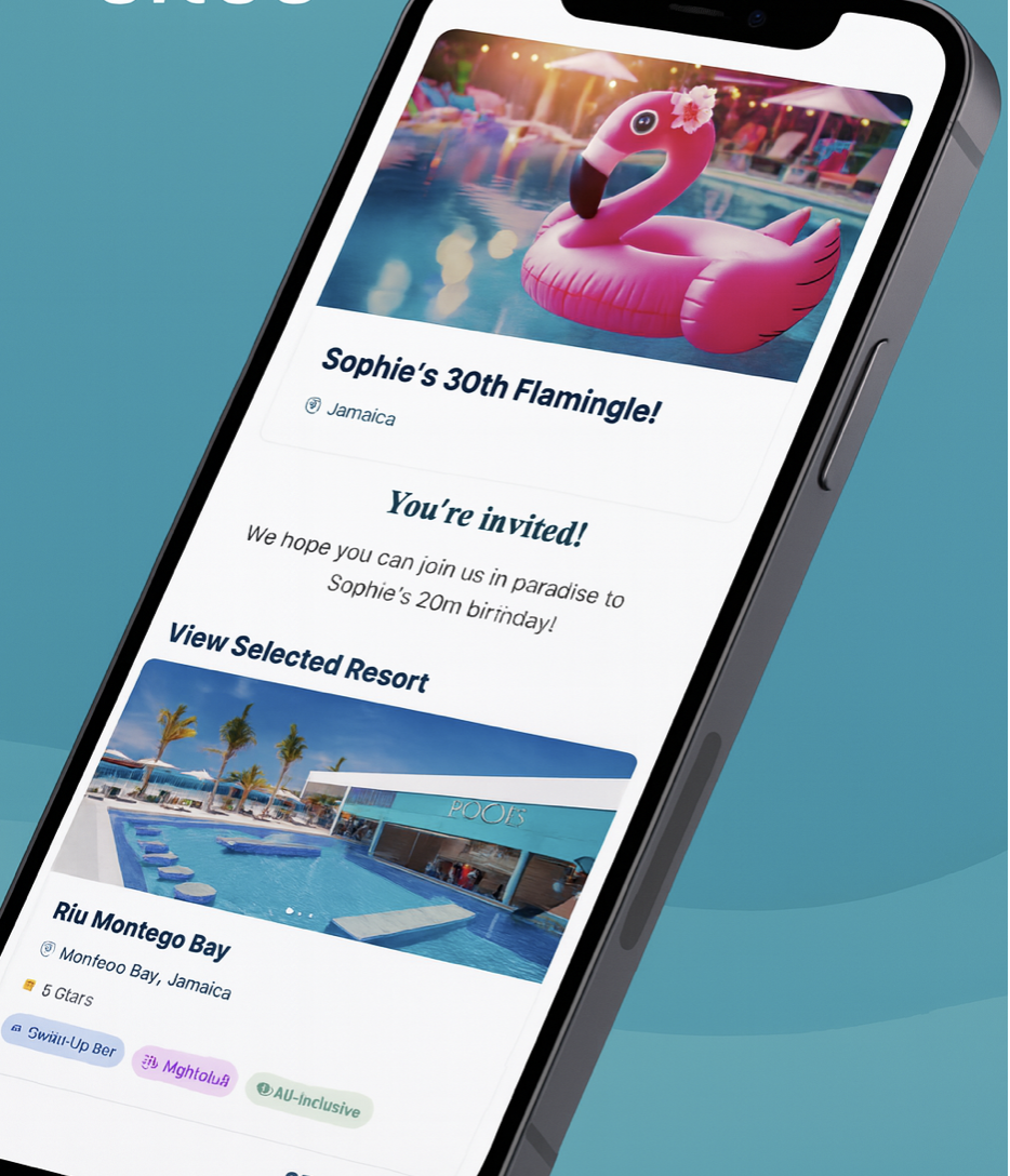 Share your custom Trip Website